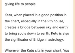 Ketu in 9th house
