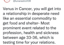 Venus in 9th house causes separation?