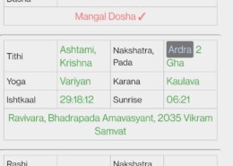 Panchang Dosh