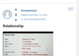 Past karmic relationship